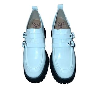 Zodiac White Perri Platform Loafers with Black Soles